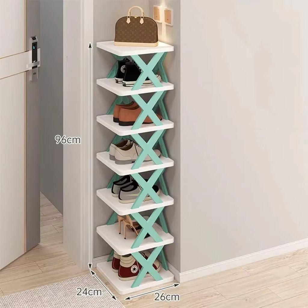 Free Standing Shoe Rack 9 Tier Narrow Entryway Vertical Space Saving Shoe Shelf Storage Organizer Cabinet For Bedroom Entrance