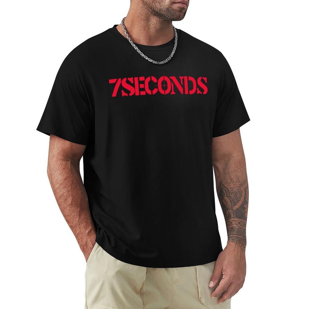 7 Seconds Punk Red Tshirt Casual Loose Fit Short Sleeve Tshirt
