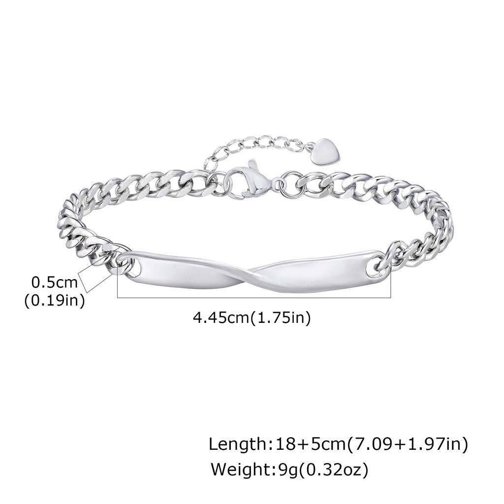 Simple And Fashionable Women'S Stainless Steel Grinding Mobius Bracelet Versatile, Jewelry Br-2557