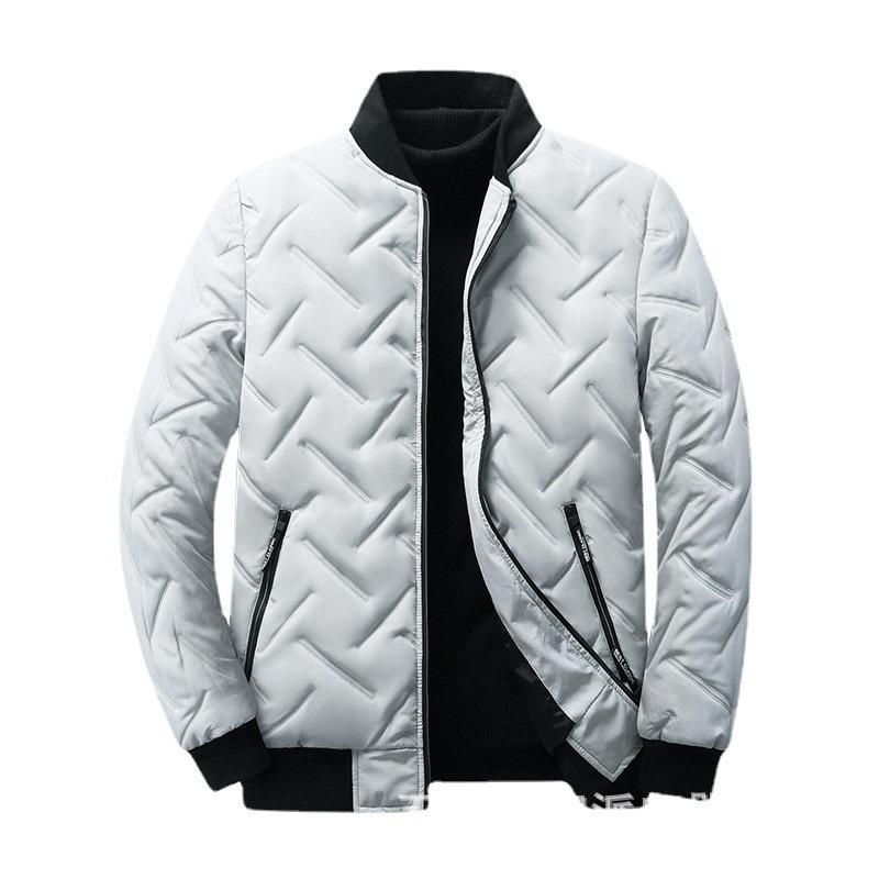 

Men s Coat Autumn New Men s Cotton-padded Clothes Trendy Short Stand-up Collar Light Velvet Cotton Clothes Men L
