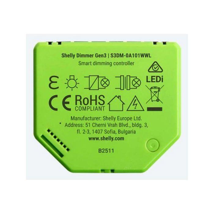 Intelligenter Dimmer - SHELLY - Gen3 - Wi-Fi & Bluetooth - 150W LED - Hausautomation