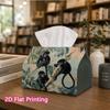 1pc, 2d Flat Printing, Tissue Box Monkey Pattern In the Jungle Printed Tissue Box, Suitable for Vacation Home Decoration, Kitchen, Living Room, Car Ho