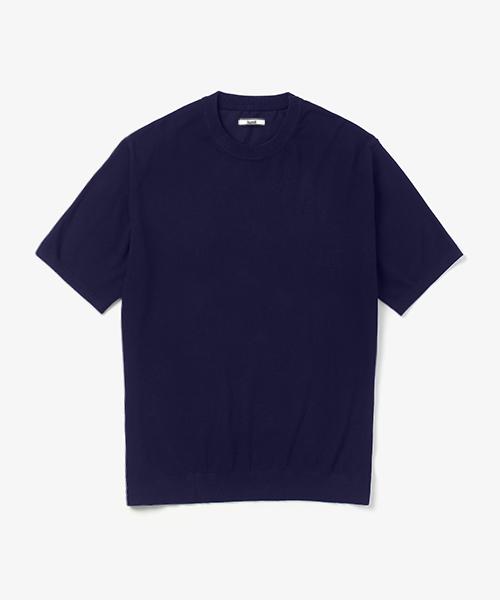 Rant Essential Short Sleeve Round Knit Navy L/Free