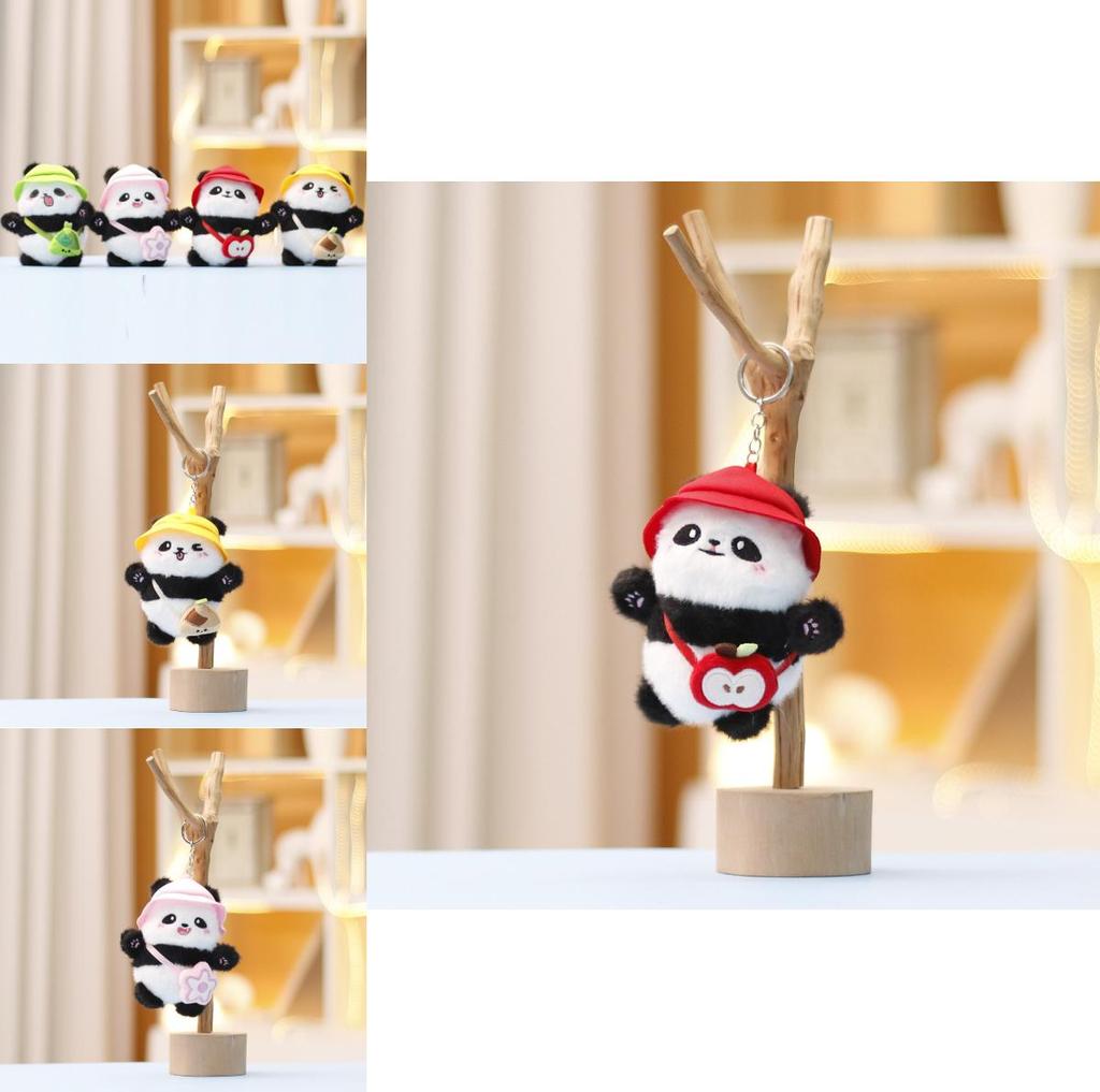 Panda Toy Plush With Keychain For Girls Soft Stuffed Animal Gift Kids For