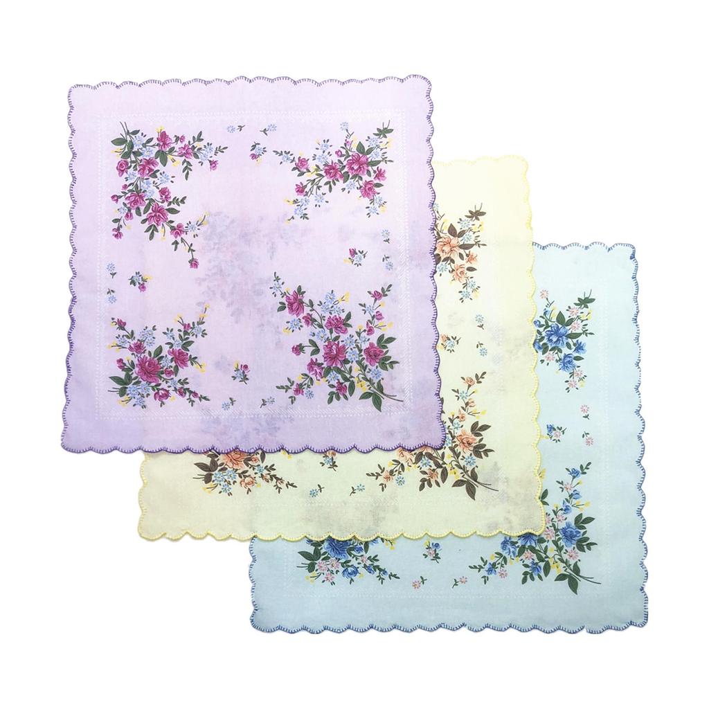 Floral Print Women's Handkerchiefs Hankies for Special Occasions