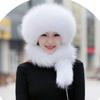 Nová čepice Dámská zimní imitace liščí srsti Rex králičí kapuce Módní Lei Feng čepice Chladná Teplá Mongolská baretka
