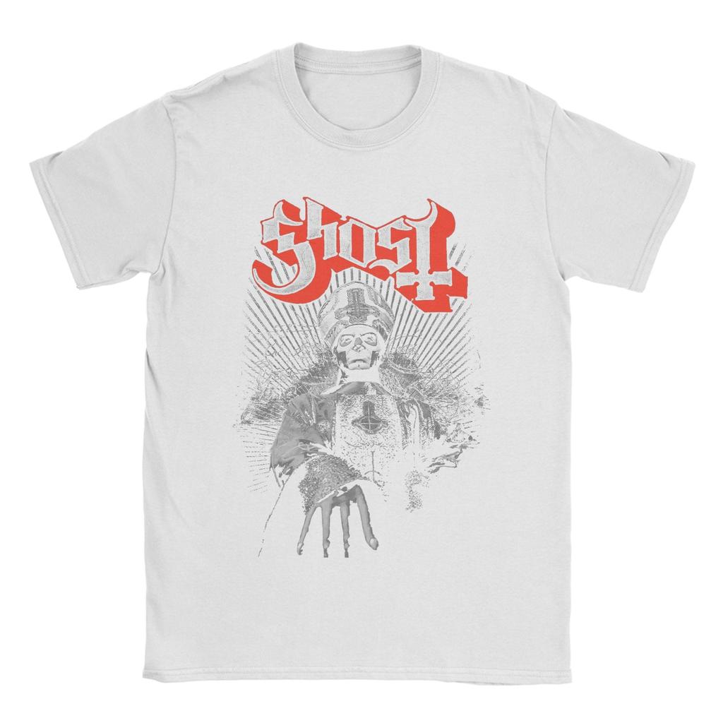 Ghost Band Papa Emeritus Rock Metal T Shirts Men's  Pure Cotton Novelty T-Shirts Crew Neck  Tees Short Sleeve Tops Graphic
