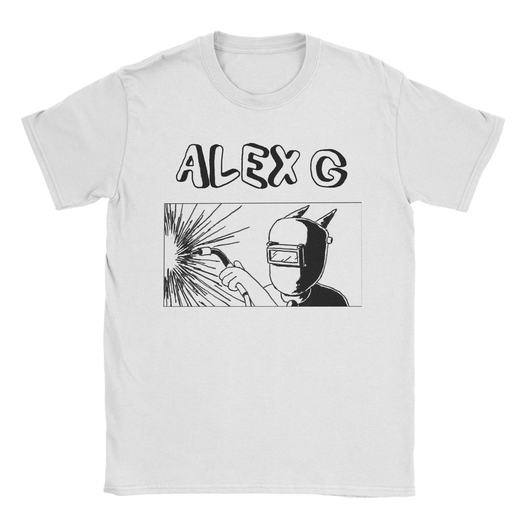 Men Women T-Shirt Singer Alex G Print T-Shirts Hip Hop  Beach Tee Shirt Vintage Pattern 100 Cotton Clothes Birthday Gift