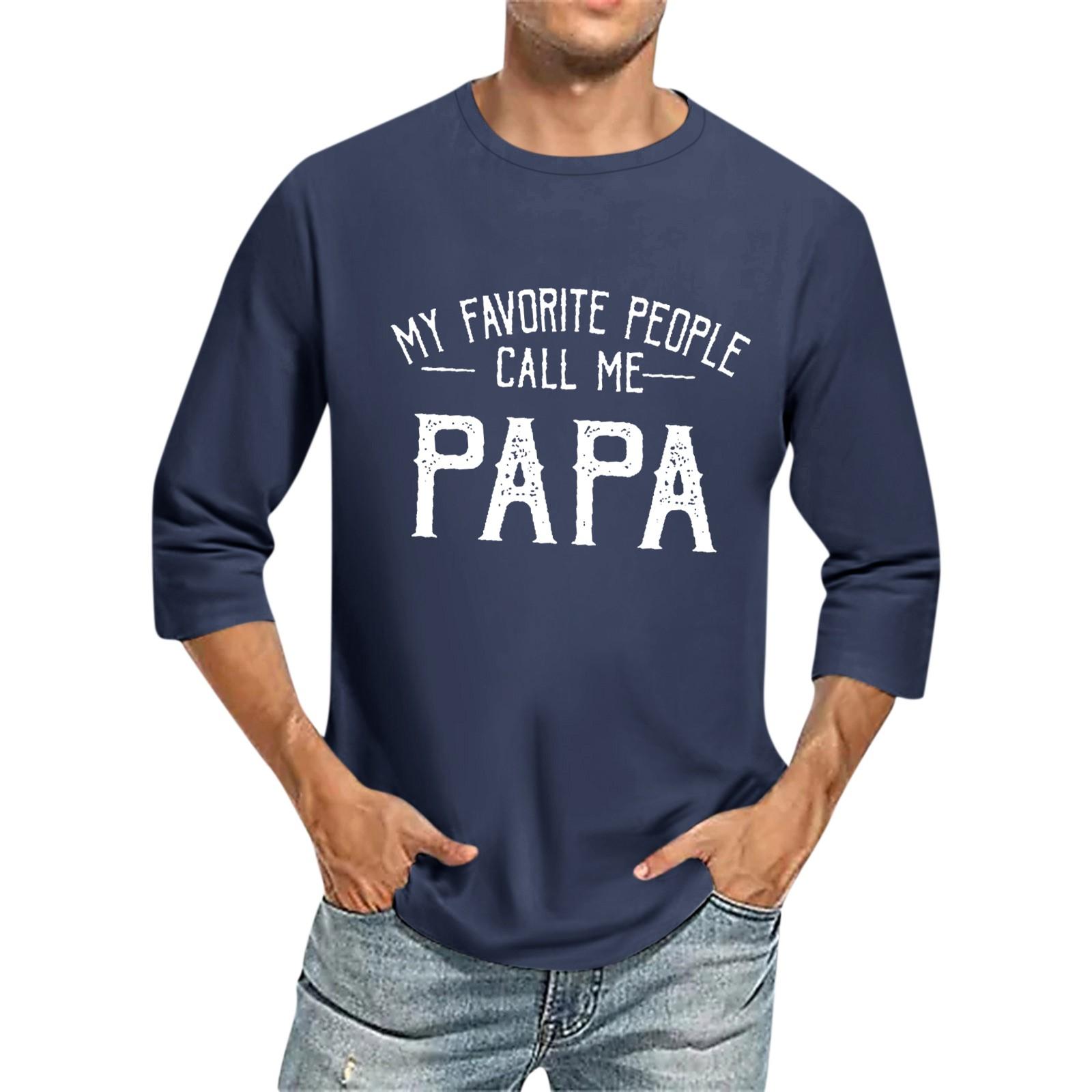 

Мужская однотонная футболка с круглым вырезом и рукавами три четверти L тёмно-синий