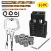 Black 15° Woodworking Pocket Hole Jig - Drilling Locator for Wood Board Installation
