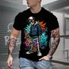 AI Fashion Men's Skull Printed T-Shirts Breathable Short Sleeve Tee O-Neck Men's Clothing Vintage Comfort Y2k Women's Clothes