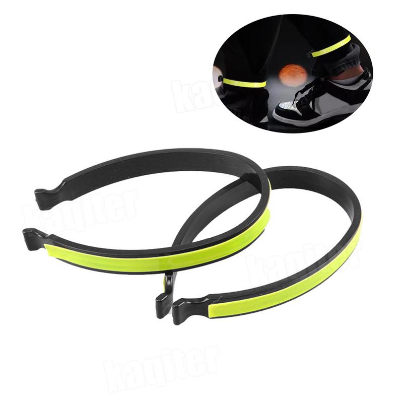 2pcs Cycling Reflective Trousers Bands Clips Strap Bicycle Ankle Leg Bind Bandage Trousers Pant Bands Clips Strap Windproof Clip