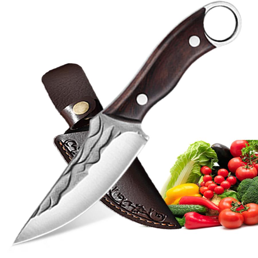 

Многофункциональные кухонные ножи Ручной ковки Ножи мясника для резки мяса Кухонные ножницы для куриных костей для готовки Нож шеф-повара 5 inch