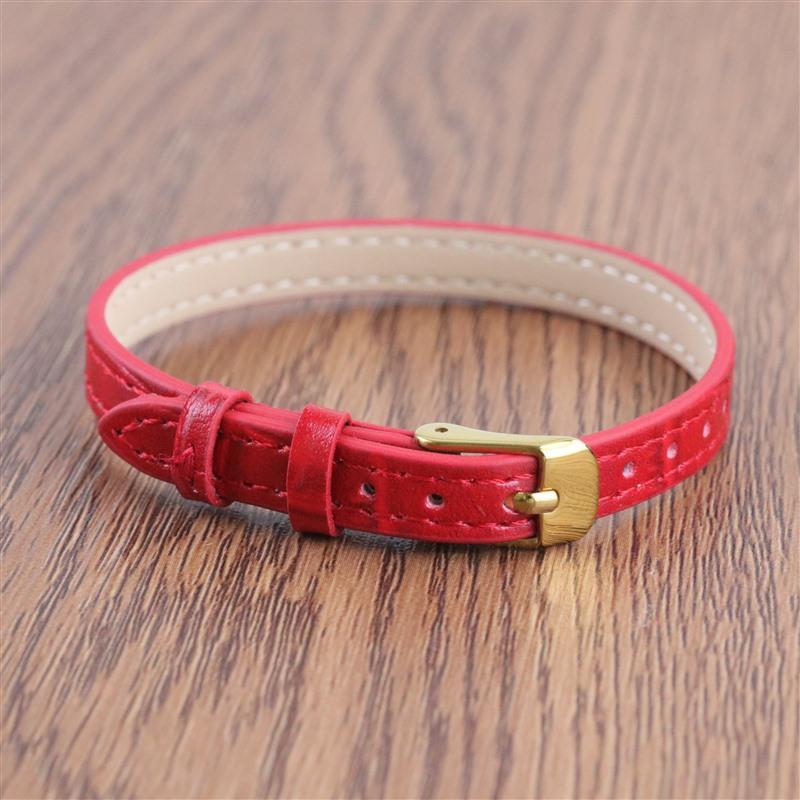 Bracciale a Catena in Vera Pelle Multicolore alla Moda Cintura di Cuoio Rame Regolabile Fatto a Mano DIY Accessori 8mm 10mm Cinturino per Orologio Ultra-sottile