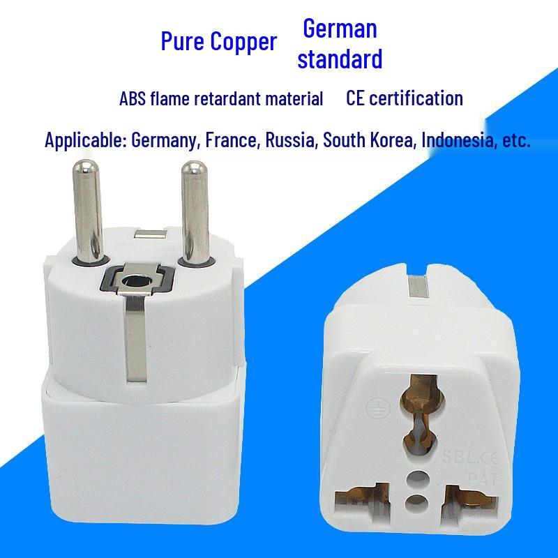 

German Standard European Multi-Purpose Converter Plug with Pure Copper Material