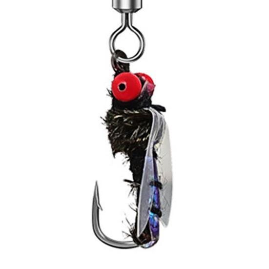 5Pcs Bionic Fishing Baits with Sharp Hook Compact Design Portable Rotatable Saltwater Freshwater Swimbaits Fly Fishing Lures