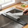 Retractable Sink Mounted Sharpener Stand Carbon Steel Whetstone Grinder Rack  Household