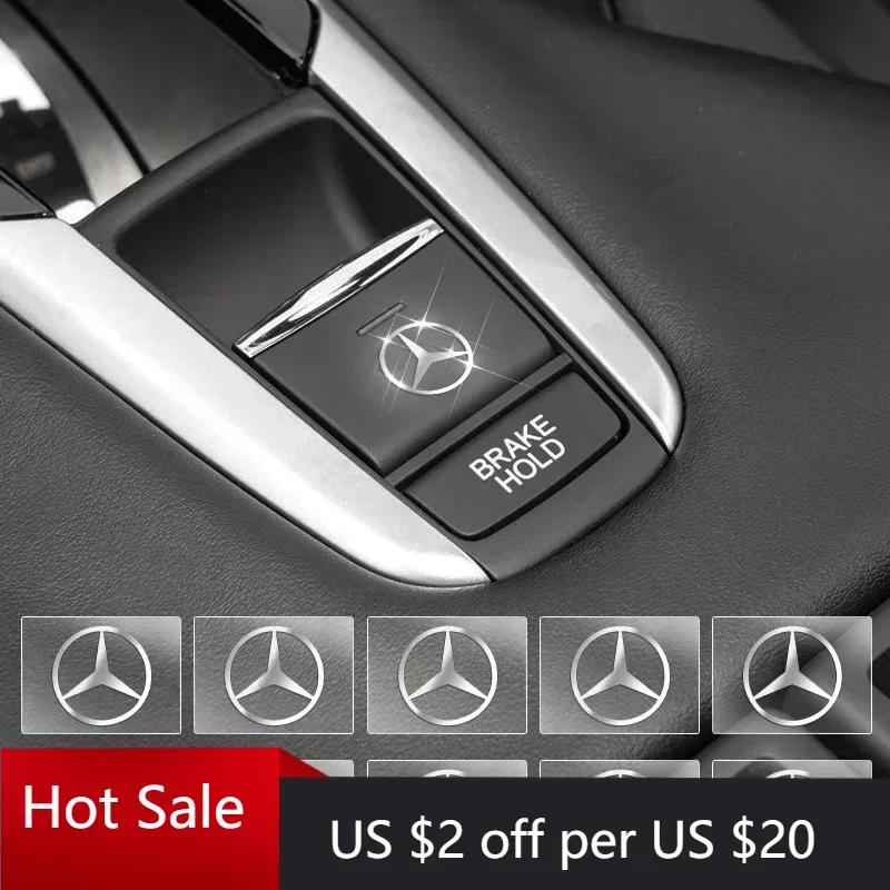 WVOSP1 Hot W204 C200 For Benz AMG 2/5/10pcs 3D Metal Car Interior Decoration Stickers For Mercedes Benz B/C/E/S Class A Class C200L GLC