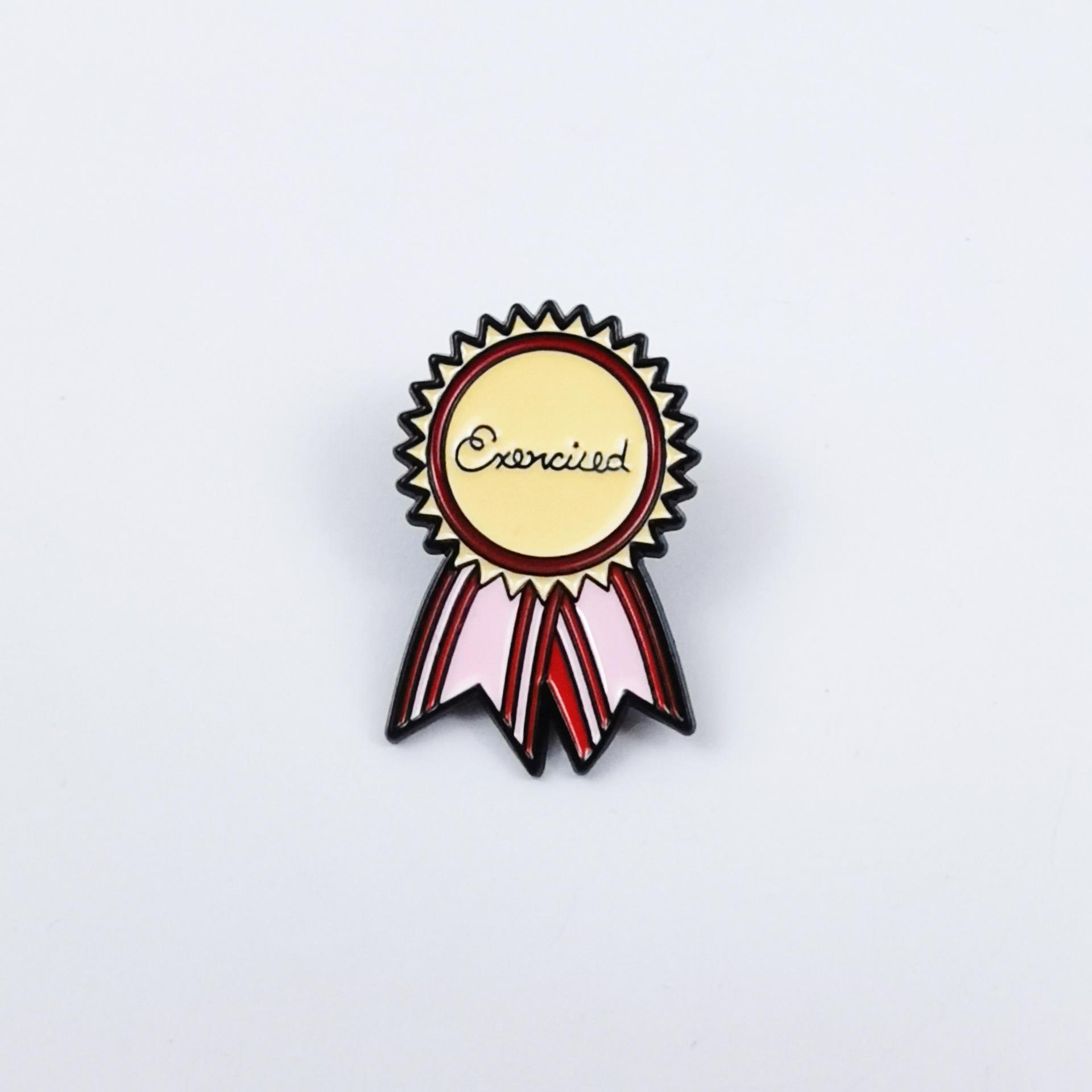 Creative Colorful Metal Brooch with English Letters - Personalized Accessory & Back Decoration Ornament.