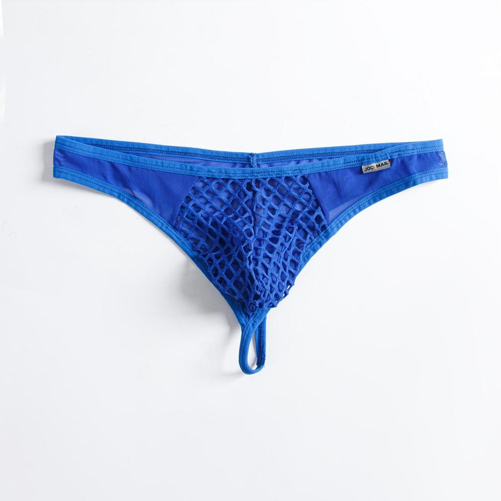 Thong JOCKMAIL Ultra Thin Bikini Mesh Material Sexy Men's T-back Underwear Fashion Translucent G-string Underpants