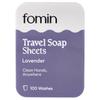 Fomin, Travel Soap Sheets, Lavender, 100 Sheets, 44g (1.55oz)
