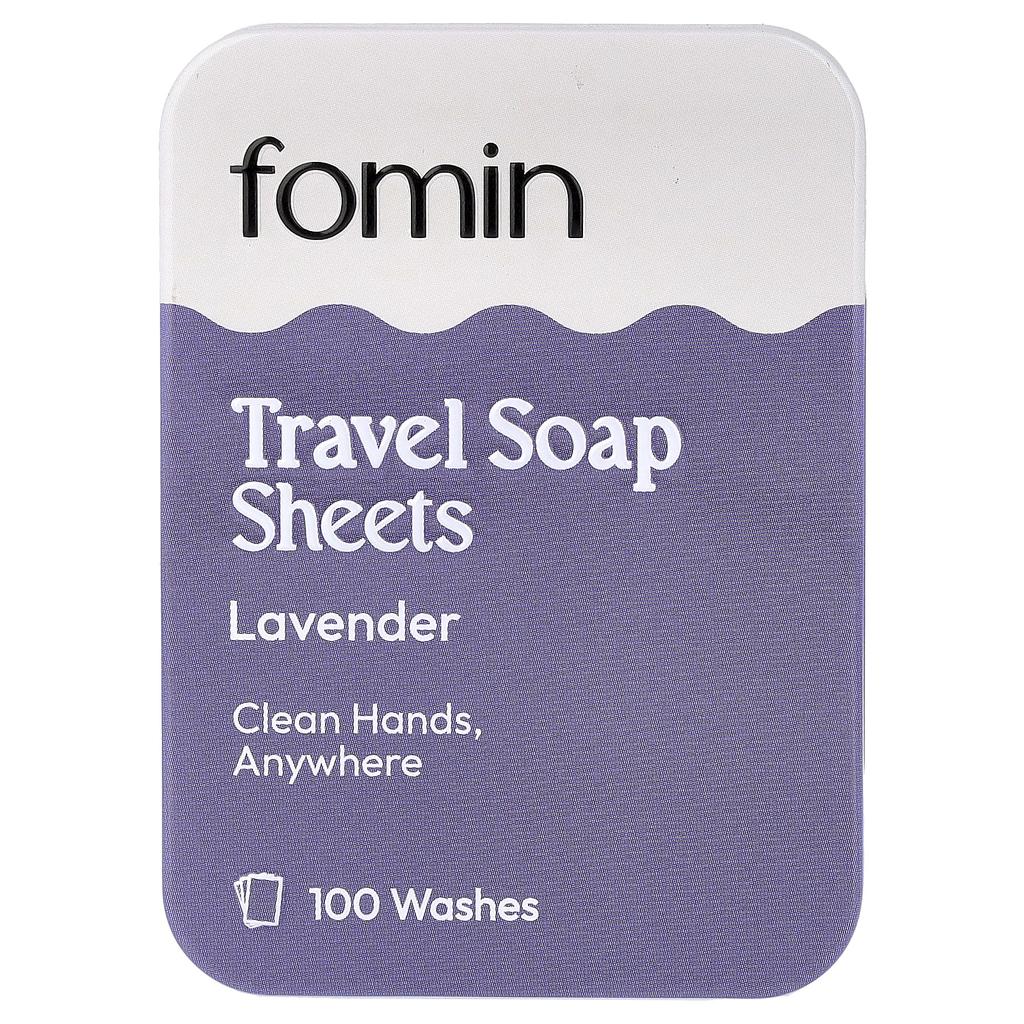 fomin, Travel Soap Sheets, Lavender, 100 Sheets, 44g (1.55oz)