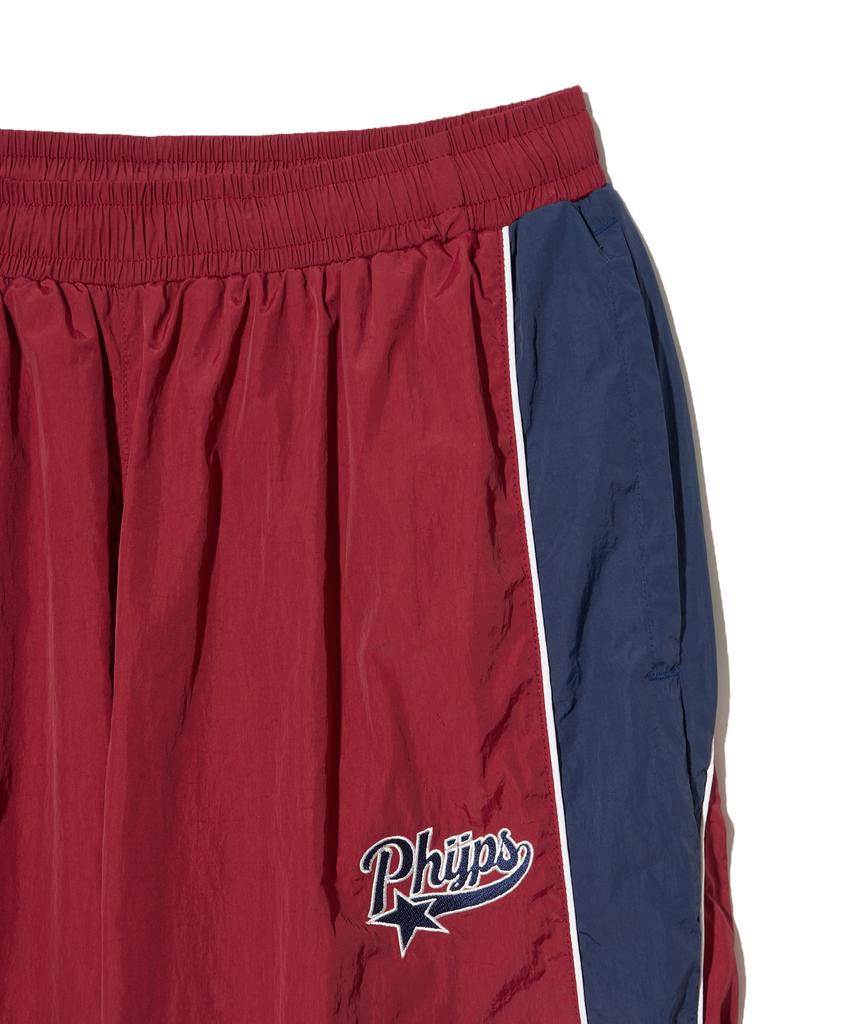 PHYSICAL DEPARTMENT Nylon Tail Track Pants_Burgundy