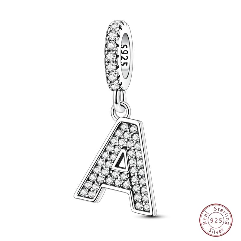 Copper Beaded Pendant 26 Letters A-Z Diy Name Beads Suitable For Original Bracelet Jewelry Making