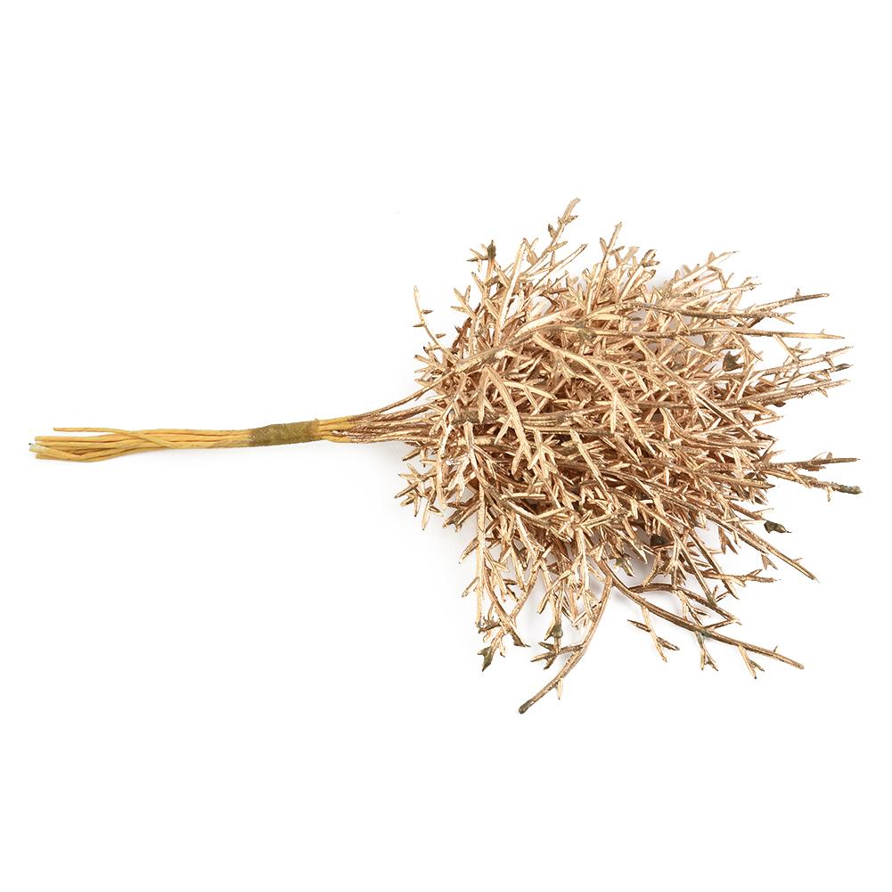 Christmas Grass Artifiical Plant 10PCS/bundle 15cm Iron Pine Leaves Plastic Xmas Wreath DIY Accessory High Quality