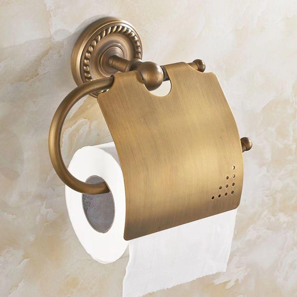 Nordic Copper Antique Twist Towel Rack Set - Bathroom Accessories & Storage