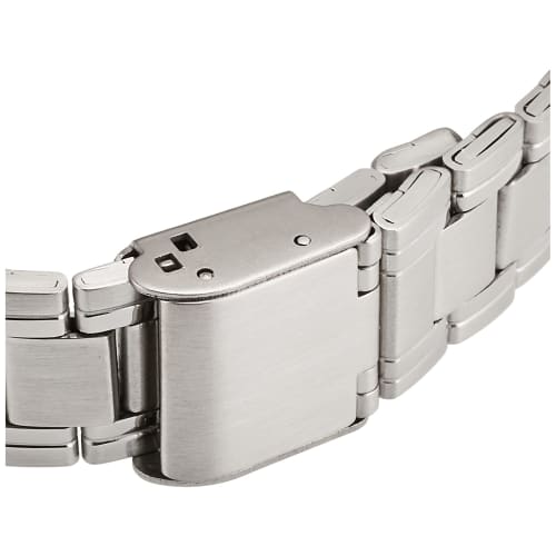 Cue and Cue Watch Analog Date Display Waterproof Metal Band Q04A-001PK Women's Silver