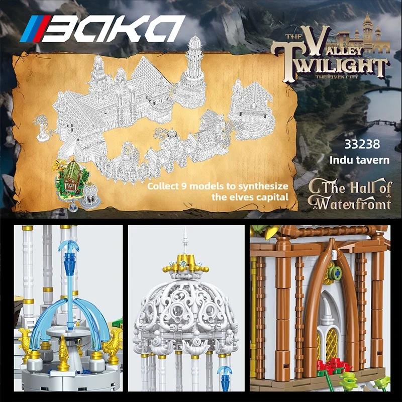 2867PCS Nordic Water City Tavern Building Blocks City Streetview Tavern Model Bricks Children Educational DIY Toys Holiday Gifts