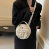 Women's Casual Nylon Crossbody Bag with Adjustable Strap Vintage Solid Color Small Shoulder Bag Polyester Lining for Everyday Use AVE