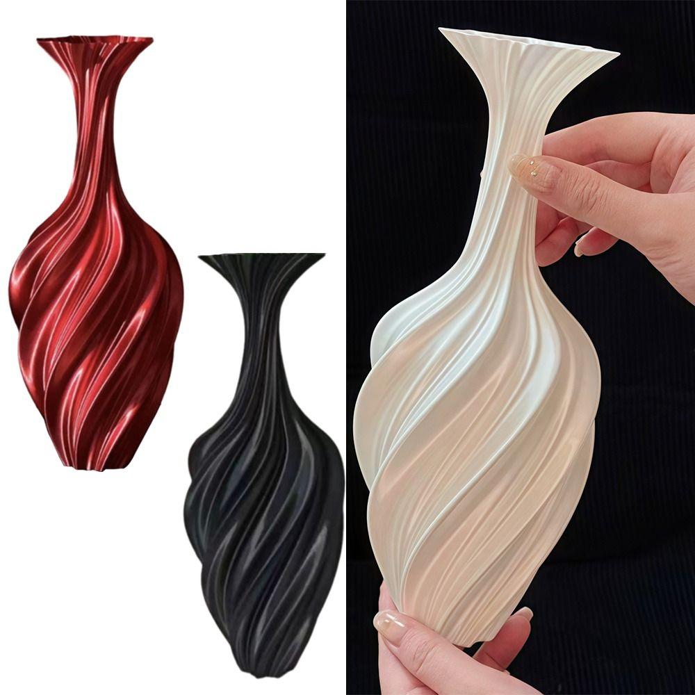 3D Printed 3D Printed Flower Vases Swirl Pattern Nordic Abstract Vase Decorative Vase Home Decor