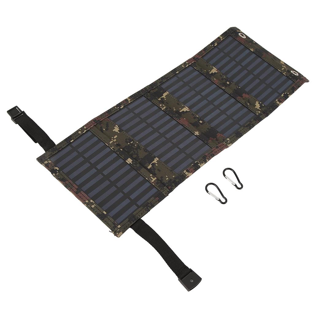 Folding Solar Panel with USB Port 5.5V 20W Monocrystalline High Efficiency IP65 Waterproof for Outdoor Camping