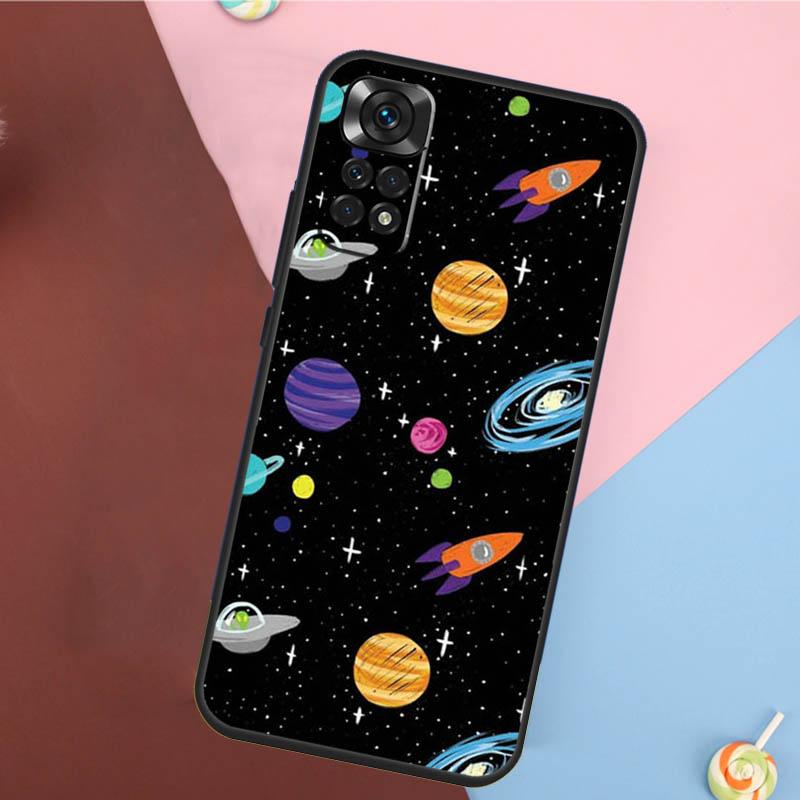 Black White Moon Space Astronaut Cover For Xiaomi Redmi Note 13 Pro 14 12 11 9 10 9S 10S 11S 12S Redmi 14C 10C 12C 13C Case
