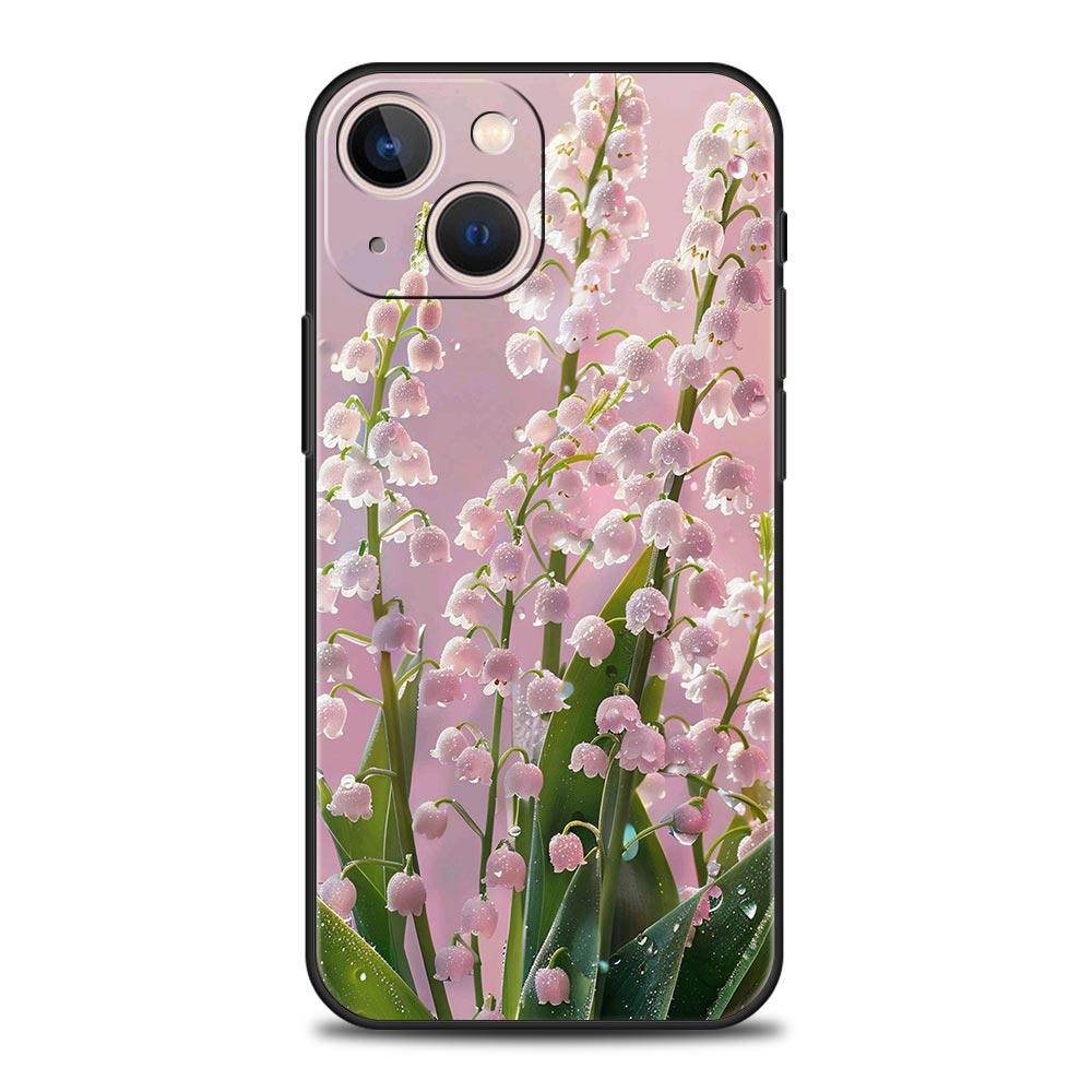 Lily Of The Valley Clear Floral Phone Case Cover for iPhone 17 16 15 14 13 12 11 Pro Max 17 Air Plus Shockproof Soft TPU Shell