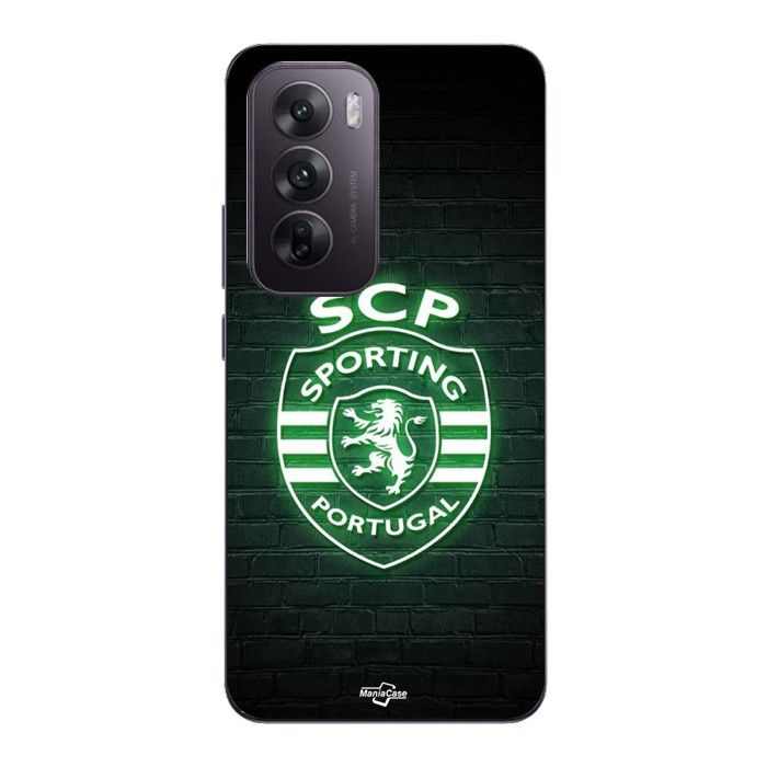 Coque Pour Oppo Reno 12 5g SCP sporting portugal lumineux fond noir Maniacase