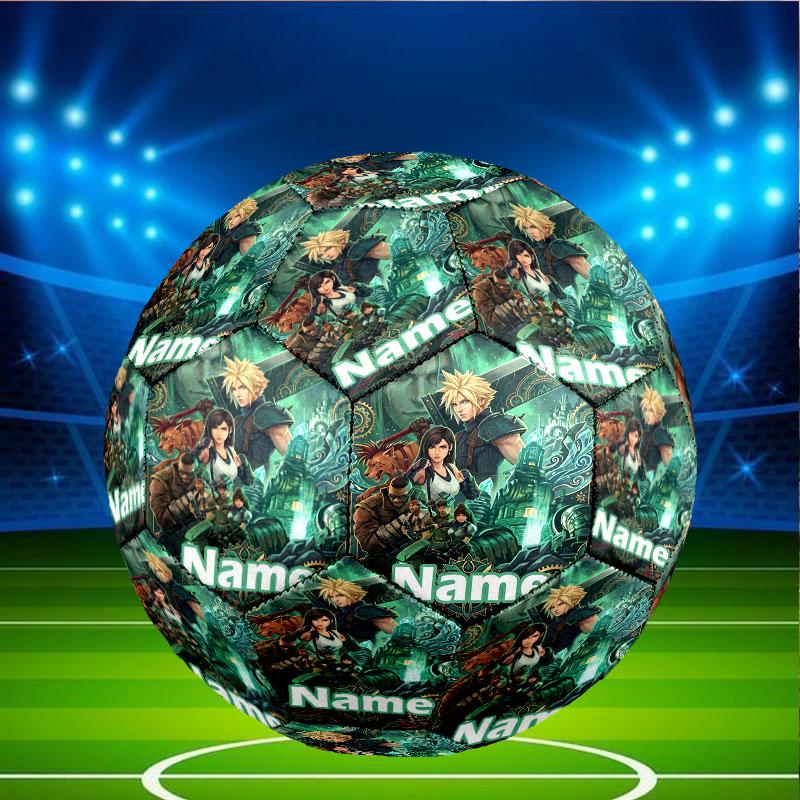 Custom Name Personalized Final Fantasy Print Size 5 Soccer Ball Training & Match Football, for Team, Kicking, Gift for Football Enthusiasts