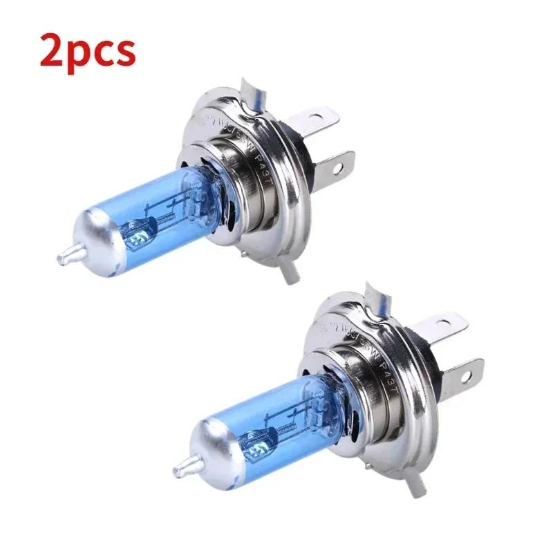 2pcs 6000k Super Bright White H4 Halogen Bulb 12V Car HeadLight Bulb H4 55w 100w Halogen Lamp Car HeadLight Replacement Bulb