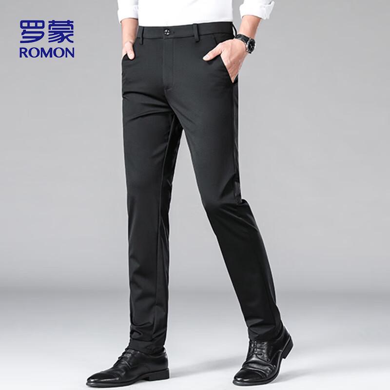 ROMON Men's Straight-Leg Casual Business Pants