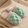 Cotton slippers women autumn and winter confinement indoor home non-slip thick bottom plush warm couple men