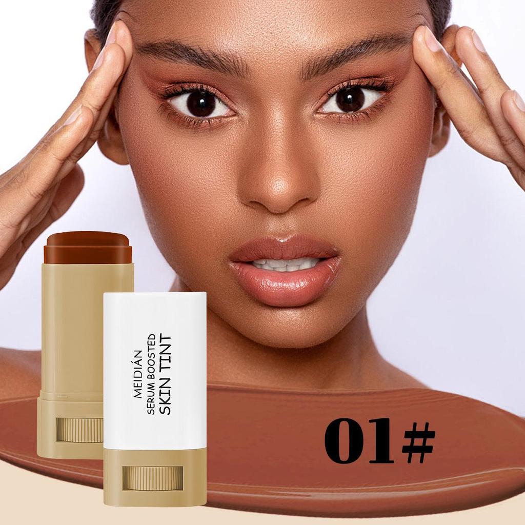 Color-Changing Hydrating Foundation Stick: 6 Shades for Radiant, Natural Coverage and Moisturizing Concealment.
