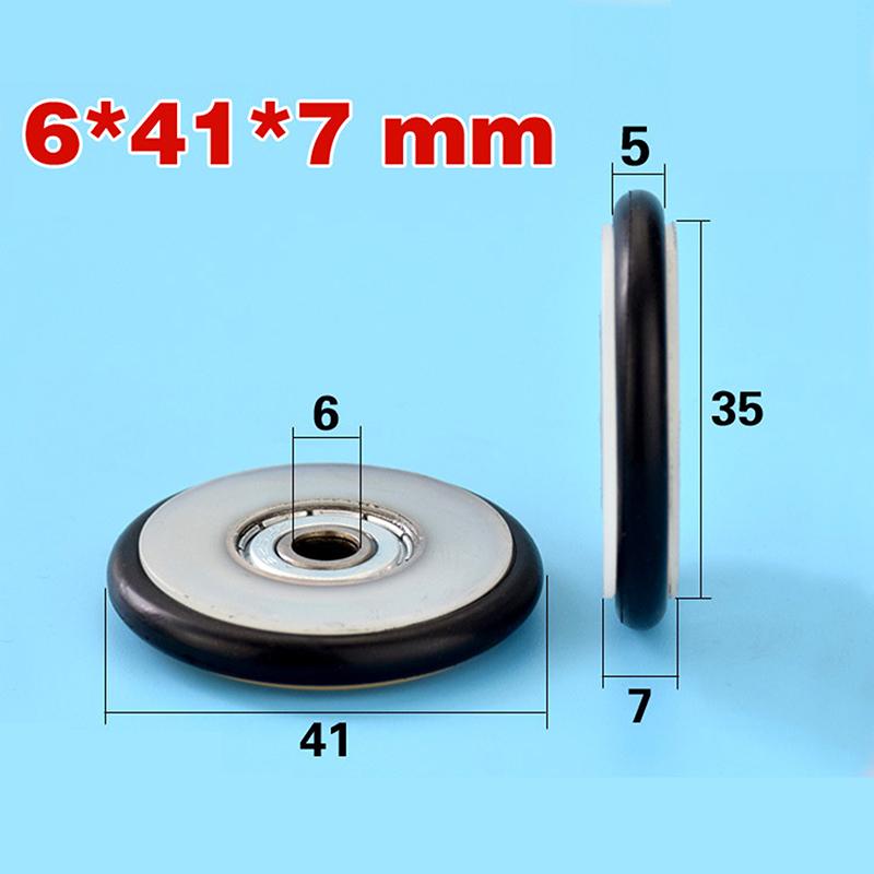 1 Piece Low Noisy Bearing Wheel O Ring Mute Elasticity Rubber Coated 625Z 695Z Roller Wheel Pulley Blackboard Fishing Tool