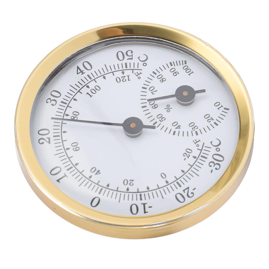 Termometru Higrometru de Interior Fahrenheit Celsius Aliaj de Aluminiu Montat pe Perete Măsurător de Temperatură și Umiditate