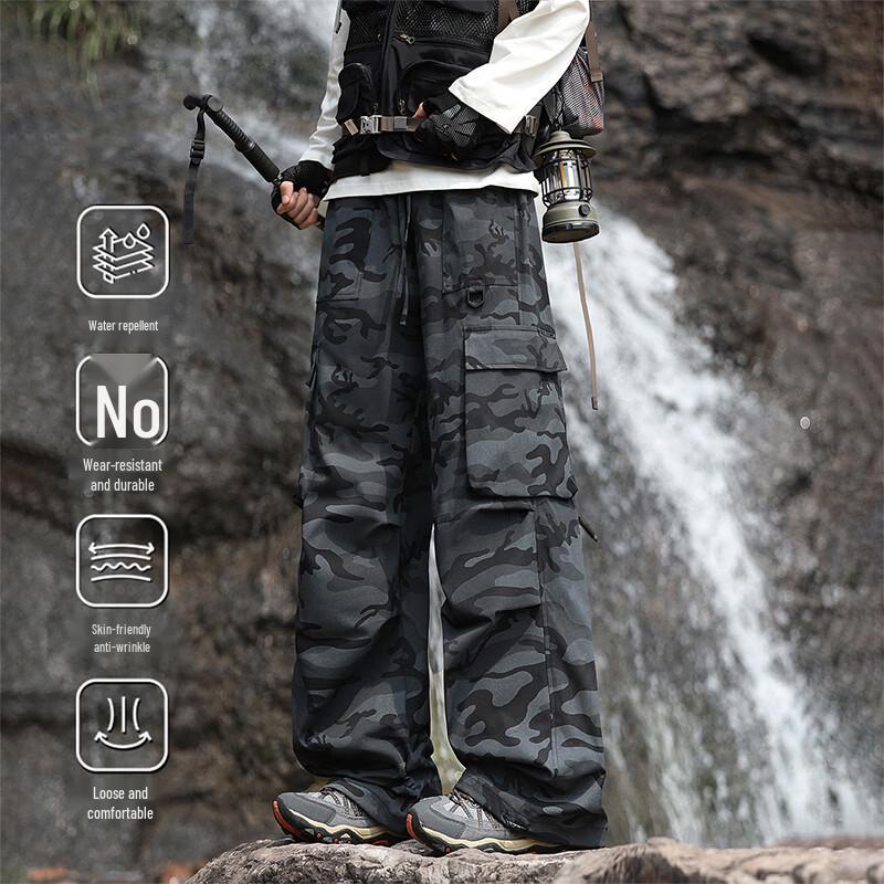 VANCAMEL Men s Loose Straight-Leg Outdoor Casual Pants 2XL