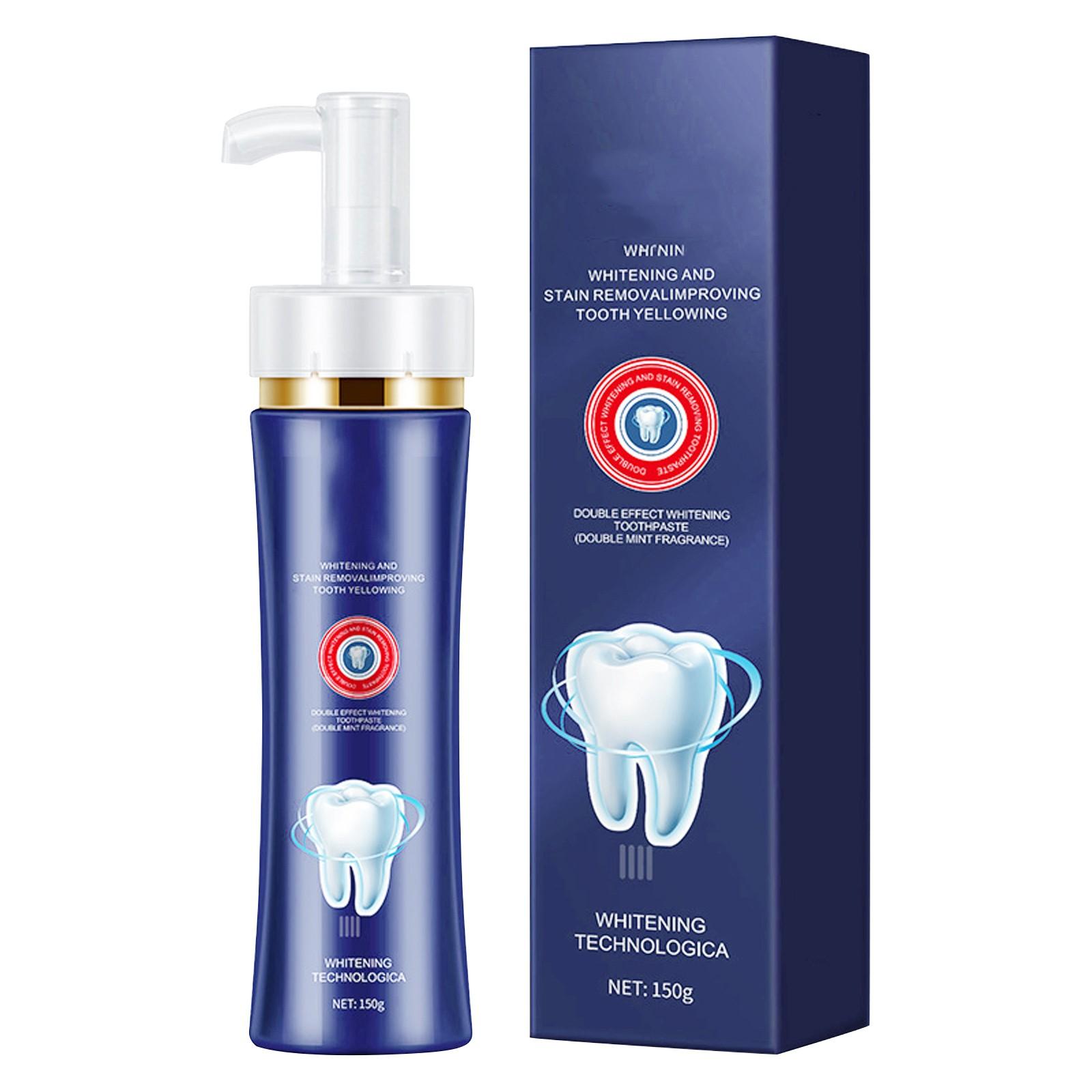 

Двойной эффект отбеливающая свежая зубная паста устраняет неприятный запах изо рта очищает зубы пятна 150 г One Size