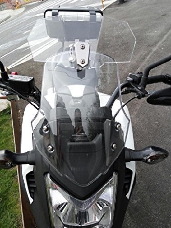 Chelhead Motorcycle Extended ABS Adjustable Front Windscreen with Installation Universal Fit for BMW F800 Transparent Windshield, Material,