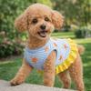 Starfish Pattern Dog Striped Dress Breathable Summer Dog Costume  Spring Summer