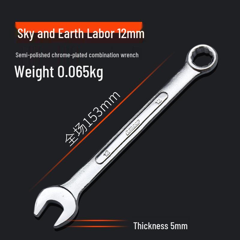 Double-End Wrench Set: Extra Large 6-32mm Open/Box End for Auto Repair